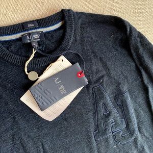 NEW Armani Jeans navy sweater M